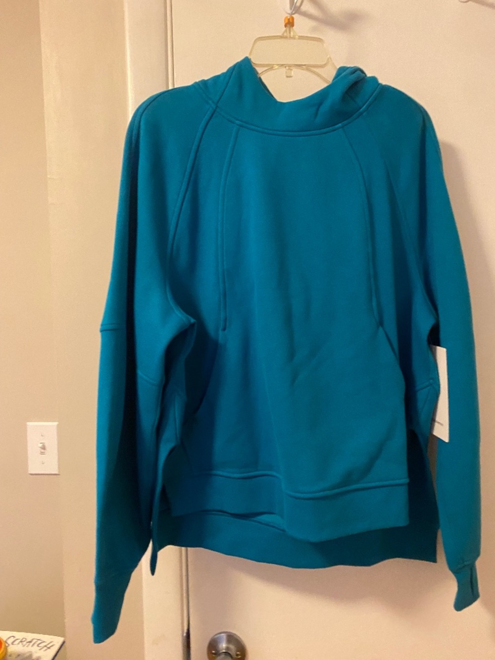 Lululemon new blue oversized scuba hoodie size Medium/Large